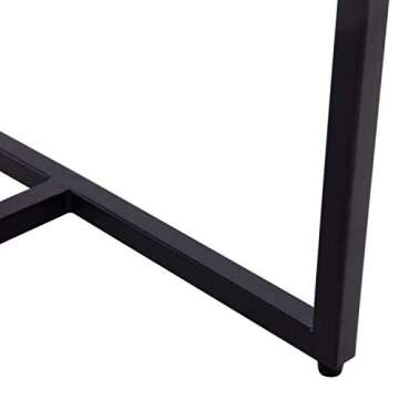 Modern Fabric Dining Chairs Set of 2, Linen Upholstered Dining Room Chairs, Mid Century Armless Kitchen Chair with Black Legs for Dining Room, Beige