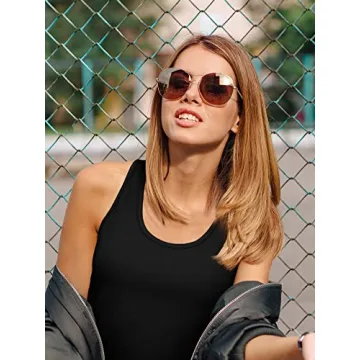 Stylish Boao 4 Piece Basic Crop Tank Tops for Fitness