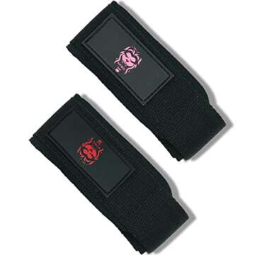 MISC BRANDS Wrist Straps for Weightlifting – Professional Weight Lifting Wrist Support Pair of 2 – Machine Washable Neoprene Wrist Wrap – Improved Grip for Maximized Performance - Pink