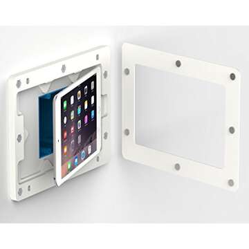 VidaMount White On-Wall Tablet Mount Compatible with iPad Mini 4 & 5