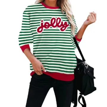 ASTANFY Sequin Christmas Sweatshirt for Women