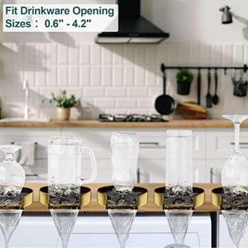 Gold Glass Rinser for Kitchen Sink, FONTOP Heavy Duty Stainless Steel Bottle Washer Cup Cleaner Sink Attachment Accessories for Home Bar Faucet