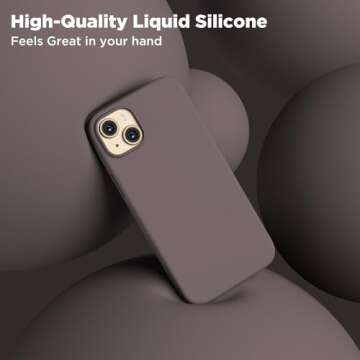 COFFKER Silicone Case for iPhone 15 Plus, Full Body Shockproof Protective Cove, Soft Anti-Scratch Microfiber Lining, Ultra-Thin Slim Cover Phone Case for iPhone 15 Plus 6.7", Coffee Brown