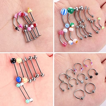 Buy Ubjuliwa 185pcs Body Piercing Jewelry Set Online