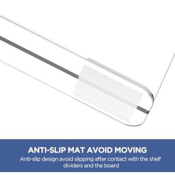 Famyards 12" Clear Shelf Dividers for Closet Organization