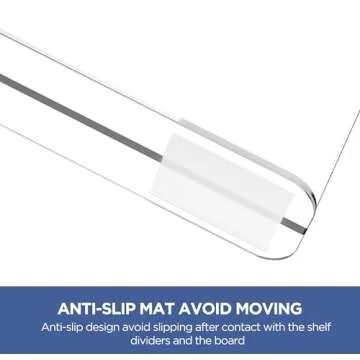 Famyards 12" Clear Shelf Dividers for Closet Organization