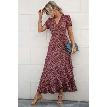 PRETTYGARDEN Floral Summer Maxi Dress for Women