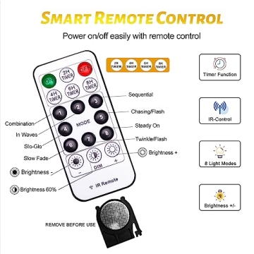 66 ft LED Fairy String Lights USB with Remote and Timer