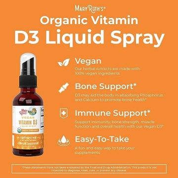 MaryRuth Organics Vegan D3 Spray for Immune & Bone Health