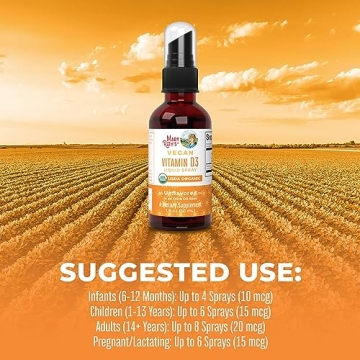 MaryRuth Organics Vegan D3 Spray for Immune & Bone Health