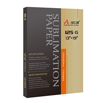 A-SUB 13X19 Sublimation Paper 110 Sheets for Vibrant Prints