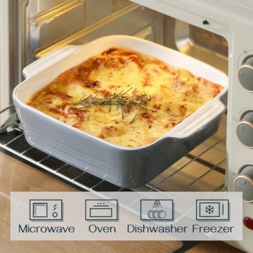 DOWAN 8x8 Baking Dish Ceramic Casserole for Baking