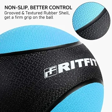 RitFit Weighted Medicine Ball for Core Fitness and Balance