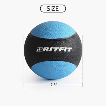 RitFit Weighted Medicine Ball for Core Fitness and Balance