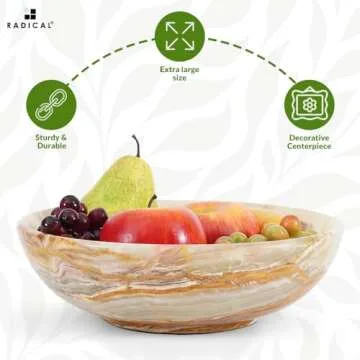 Handmade Green Onyx Fruit Bowl for Kitchen Decor