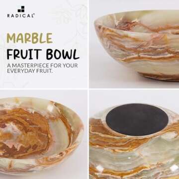Handmade Green Onyx Fruit Bowl for Kitchen Decor