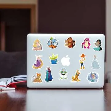 200Pcs Disneys Cartoon Sticker for Kids, Cute Mixed Cartoon Princess Stickers for Girl, Waterproof Water Bottle Skateboard Notebook Phone Guitar Bike Vinyl Decal for Teen Adult (200 Disneys Cartoon)