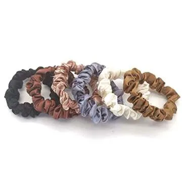 Shop Luxurious 12 Pcs Silk Hair Scrunchies for Women