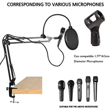 Professional Microphone Stand for Blue Yeti and Quadcast
