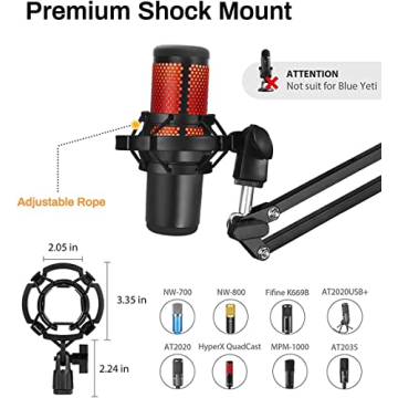 Professional Microphone Stand for Blue Yeti and Quadcast