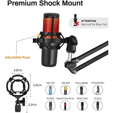 Professional Microphone Stand for Blue Yeti and Quadcast