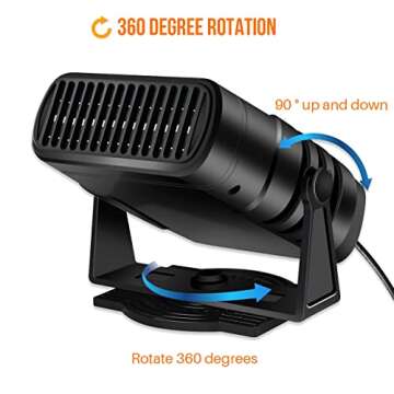 Compact Car Heater & Defroster for Fast Heating