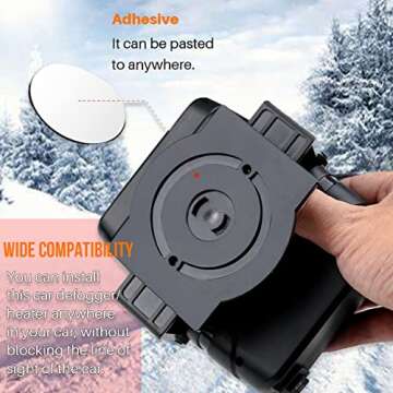 Compact Car Heater & Defroster for Fast Heating
