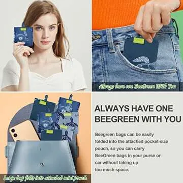 BeeGreen Turtle Gifts for Women Foldable Reusable Grocery Bags Shopping Bags for Groceries Cute Holiday Bags Cloth Bags With Handles Large Cloth Gift Bags Heavy Duty Bulk 6 Pack Gifts