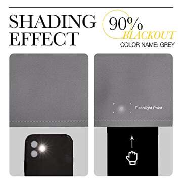 NICETOWN Thermal Insulated Grommet Blackout Curtains for Bedroom (2 Panels, W42 x L63 -Inch, Grey)