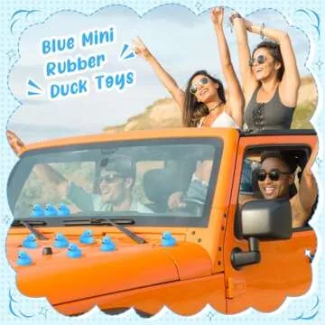 Hungdao 24 Pcs 2 Inch Mini Rubber Ducks for Kids Children Party Favors Bulk Bath Ducks Summer Pool Floating Toys Birthday Gifts for Boys Girls Baby Shower Supplies(Blue)