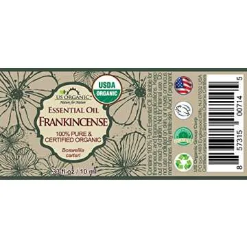 US Organic 100% Pure Frankincense (Boswellia Carteri) Essential Oil - Sourced from The Horn of Afric...