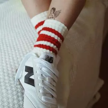 Fun Striped Retro Crew Socks for Women - Comfortable & Stylish