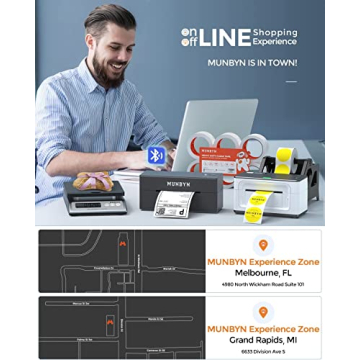 MUNBYN 941 Thermal Label Printer for Fast Shipping Labels