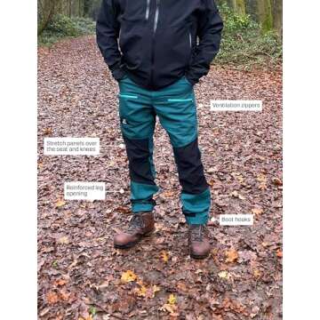 RevolutionRace Men’s Nordwand Pro Pants, Durable and Ventilated Pants for All Outdoor Activities, Deep Ocean, XL