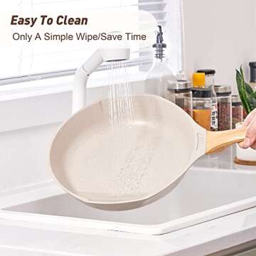 Pots and Pans Set - Nonstick Kitchen Cookware + Bakeware Set Granite Kitchenware Set, Induction Cookware Sets with Frying Pan Stockpot Saucepan Basket Cookie Sheet and Baking Pans for Cooking Gift