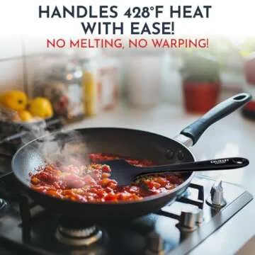 Culinary Couture 4-Piece Black Silicone Baking Spatula Set