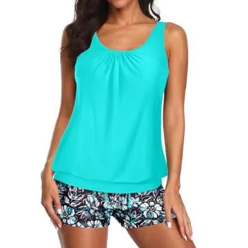 Stylish Aqua Eve Two Piece Tankini Swimsuits for Women