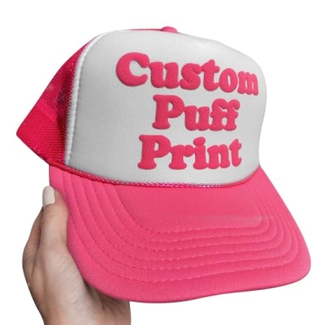 Custom Puff Print Trucker Hat - Personalized Snapback for Men & Women