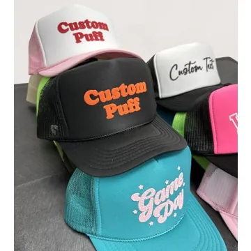 Custom Puff Print Trucker Hat Personalized Snapback Men Women