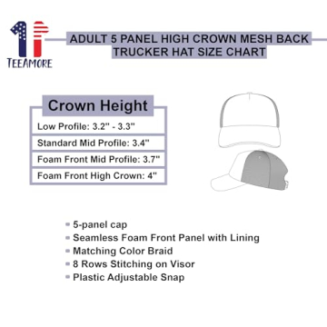 Custom Puff Print Trucker Hat Personalized Snapback Men Women