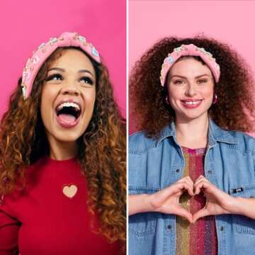 YARIEW Valentines Day Rhinestone Headband for Women