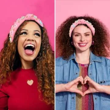 YARIEW Valentines Day Rhinestone Headband for Women