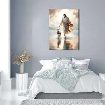 Jesus Walks on Water Canvas Art Ready to Hang Decoration
