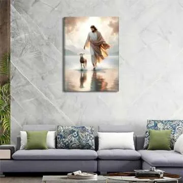 Jesus Walks on Water Canvas Art Ready to Hang Decoration