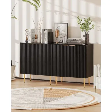 SICOTAS Modern Sideboard Buffet with Adjustable Shelves