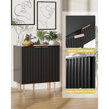 SICOTAS Modern Sideboard Buffet with Adjustable Shelves