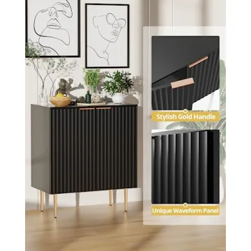 SICOTAS Modern Sideboard Buffet with Adjustable Shelves