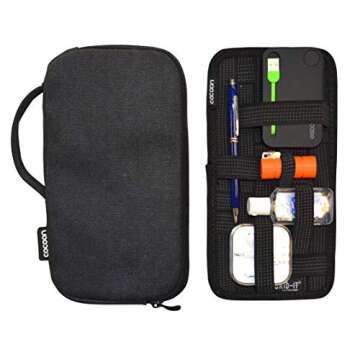 Cocoon CSG270BK Medium Waxed Canvas Gadget Case with GRID-IT!® Organizer