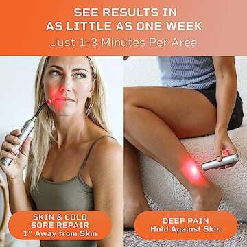 Lifepro 2in1 Red Light Therapy, Cold Sore Treatment for Lips, Canker Sore Treatment Inside Mouth, Red Light Therapy Wand, Cold Sore Red Light, Cold Sore Treatment for Patches, Fsa Eligible