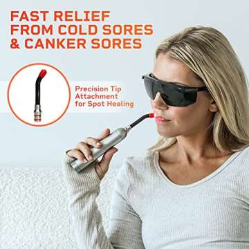 Lifepro 2in1 Red Light Therapy, Cold Sore Treatment for Lips, Canker Sore Treatment Inside Mouth, Red Light Therapy Wand, Cold Sore Red Light, Cold Sore Treatment for Patches, Fsa Eligible